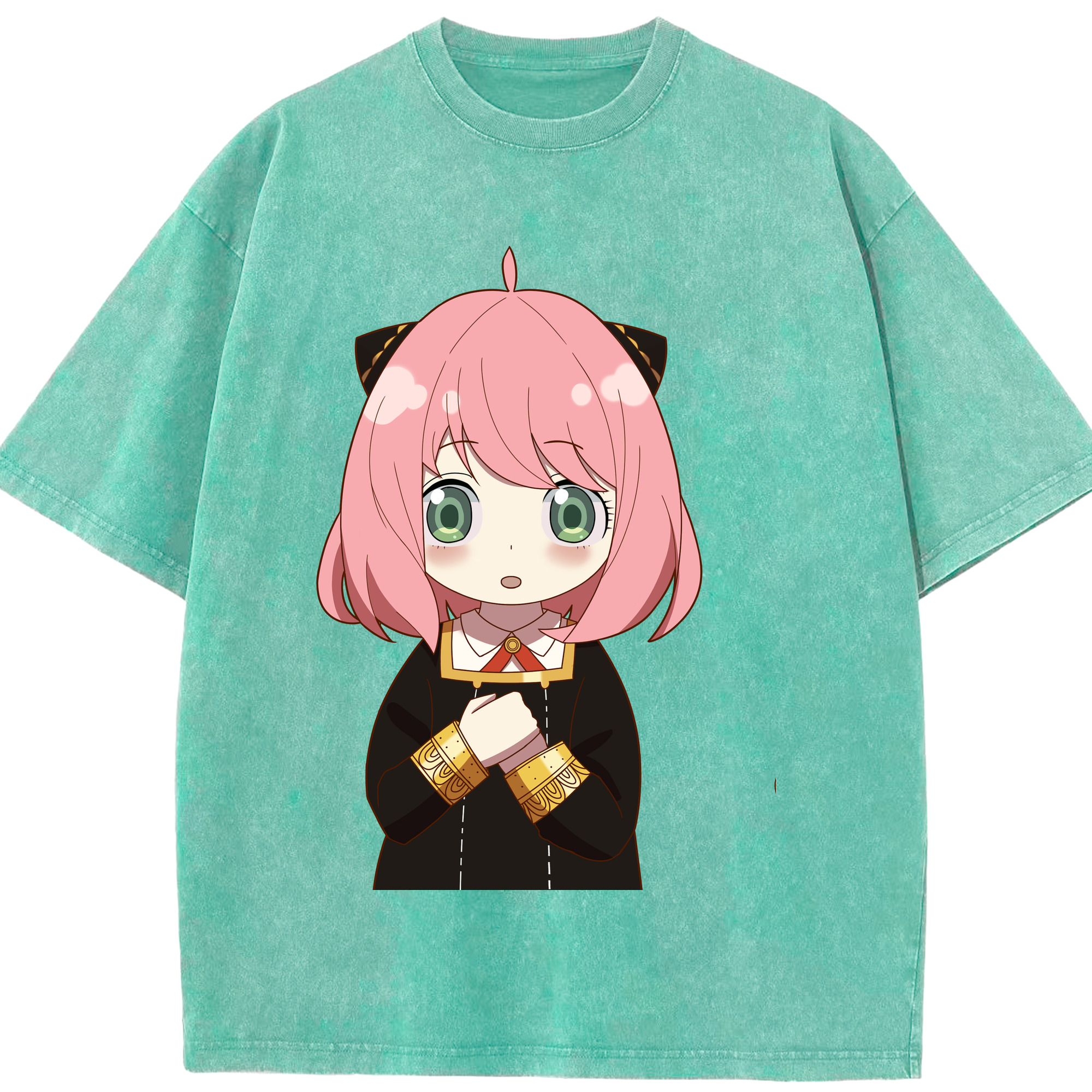 （画像用） SPY×FAMILY间谍家家酒 綿100% ヴィンテージ風 半袖Tシャツ（フロントプリント）